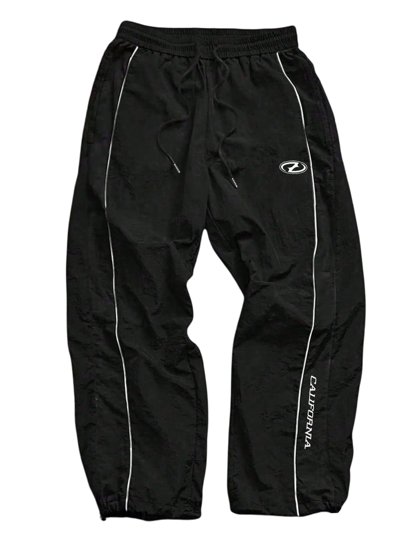 SHENHE Men's Y2k Wide Leg Baggy Parachute Pants Hip Hop Track Trousers