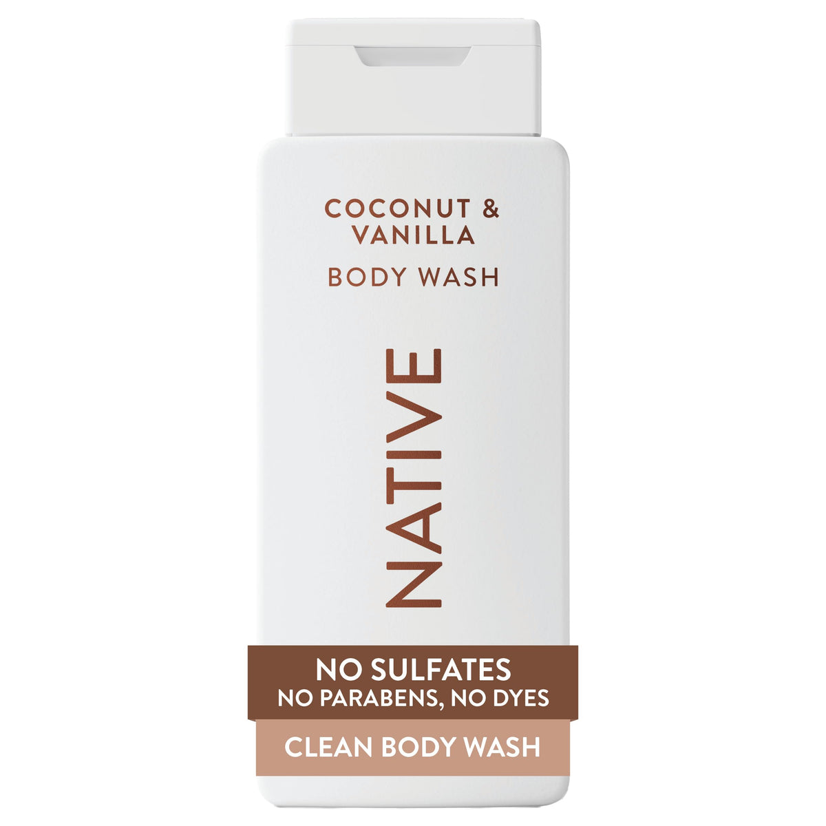 Native Clean Body Wash, Gentle & pH-balanced for Sensitive Skin, 24-Hr Freshness for Men & Women, Vegan & Cruelty-Free, Free of Sulfates, Parabens & Phthalates, Sea Salt & Cedar, 18 fl oz
