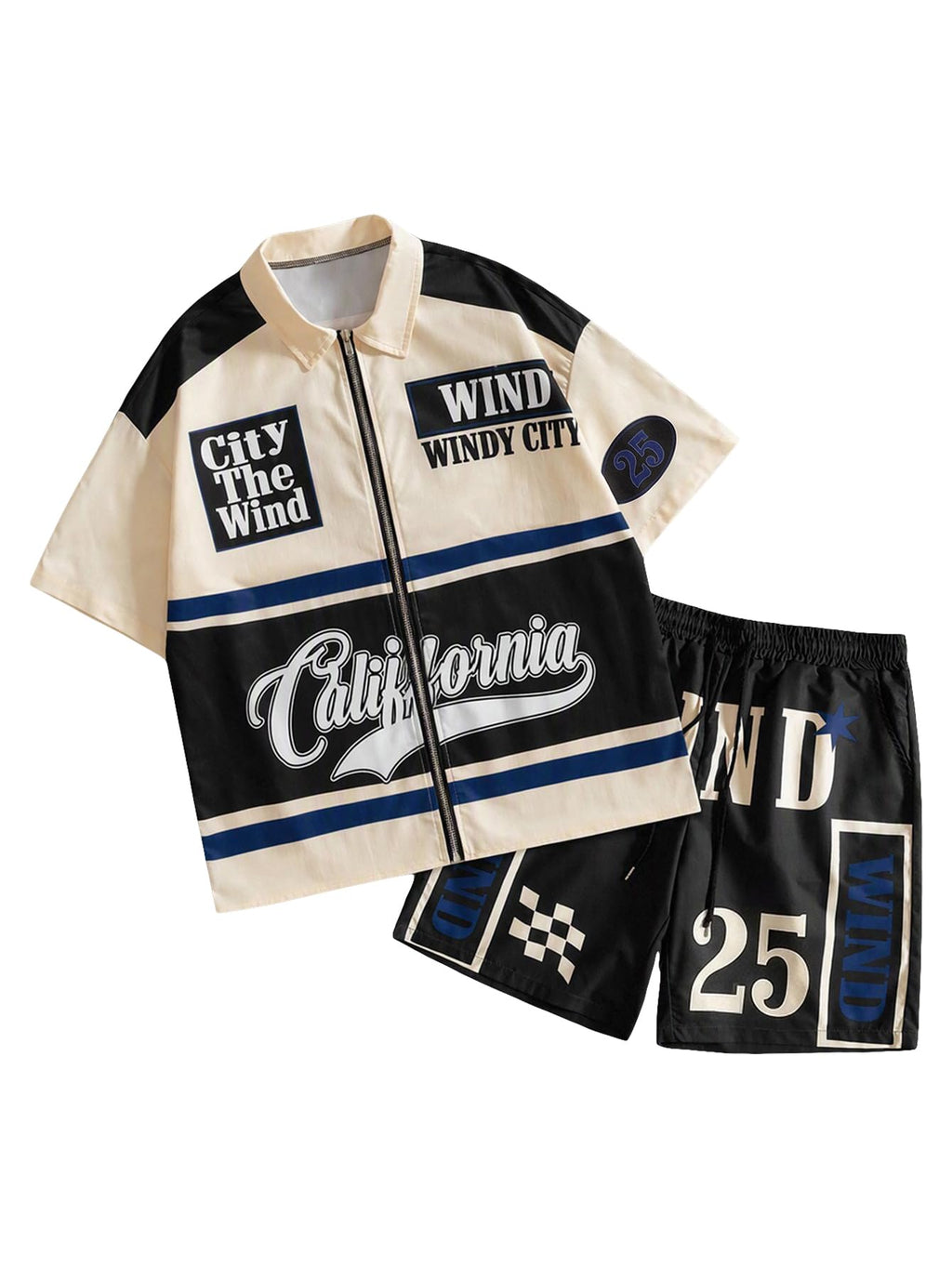 SOLY HUX Men's Summer Outfits Track Suits 2 Piece Short Sets