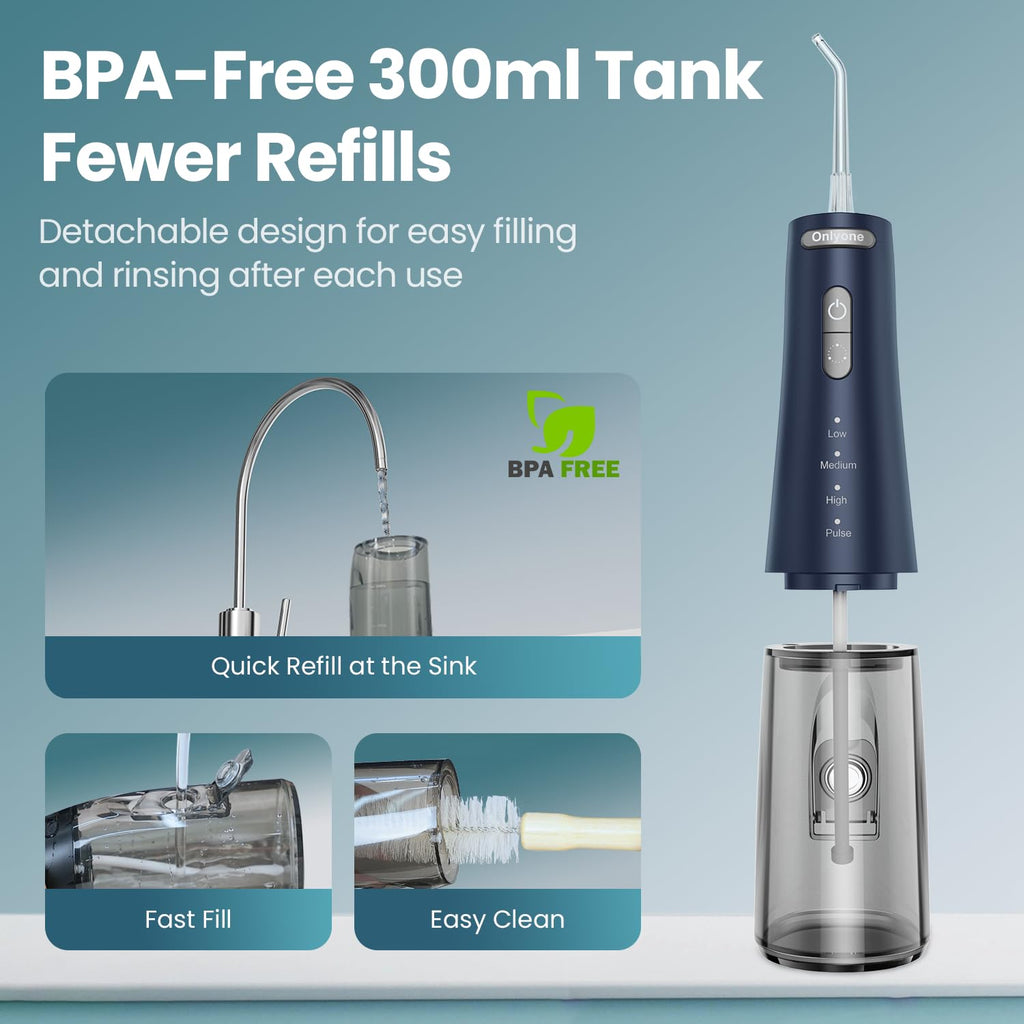 Onlyone Water Flosser with Adjustable Water Pressure for Daily Oral Care