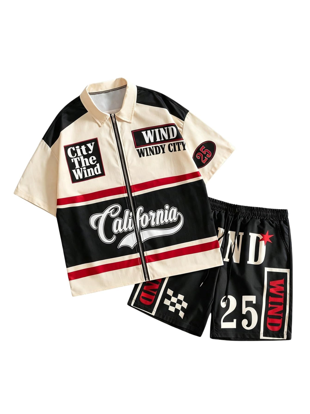 SOLY HUX Men's Summer Outfits Track Suits 2 Piece Short Sets