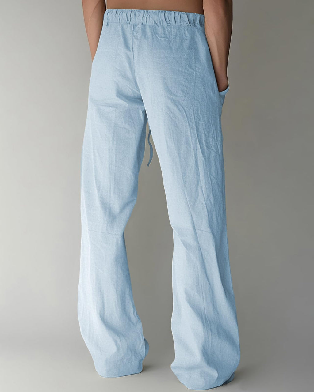 PIDOGYM Mens Cotton Linen Pants Beach Casual Pajama Pants with Pockets