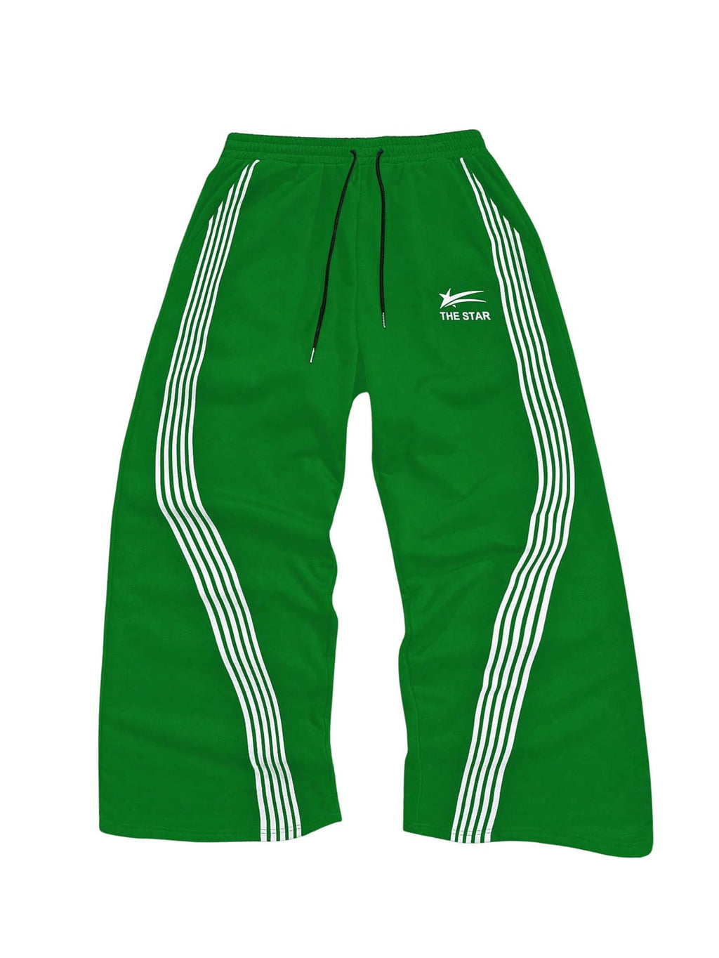SHENHE Men's Y2k Graphic Track Striped Parachute Wide Leg Sweatpants