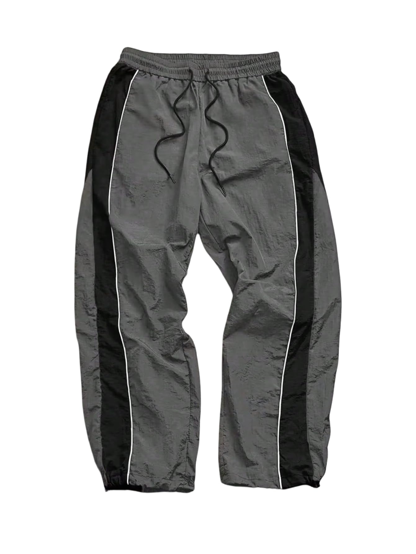 SHENHE Men's Y2k Wide Leg Baggy Parachute Pants Hip Hop Track Trousers