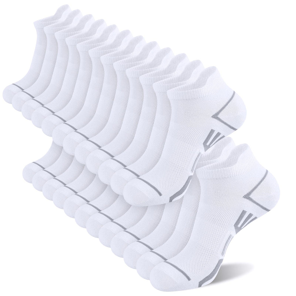 shnn 12 Pairs Mens Ankle Socks Athletic Casual Low Cut Short Socks for Men