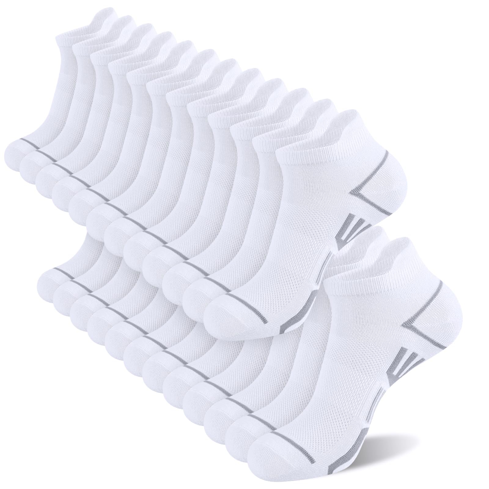 shnn 12 Pairs Mens Ankle Socks Athletic Casual Low Cut Short Socks for Men