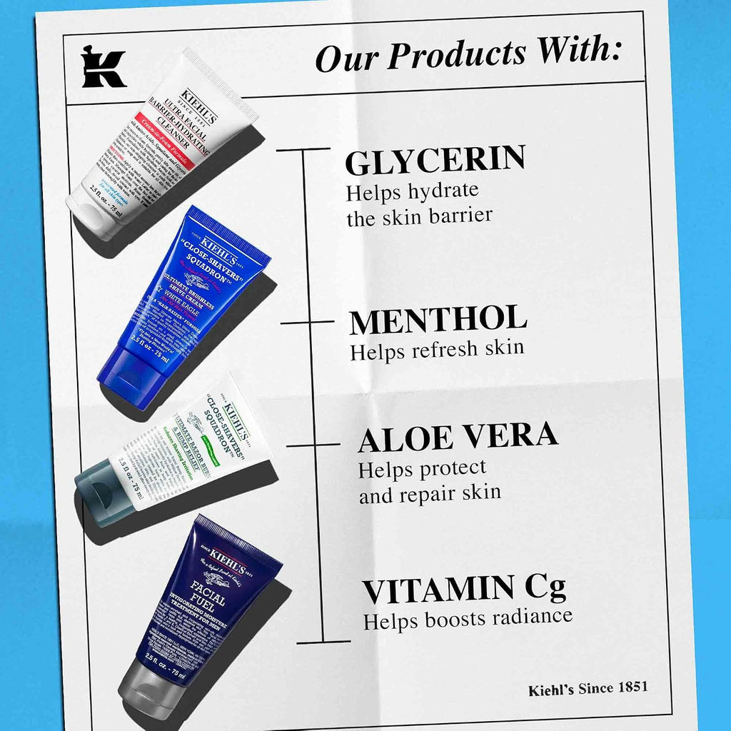 Kiehl's - Men's Skincare & Shaving Kit - Grooming Set - 4pk