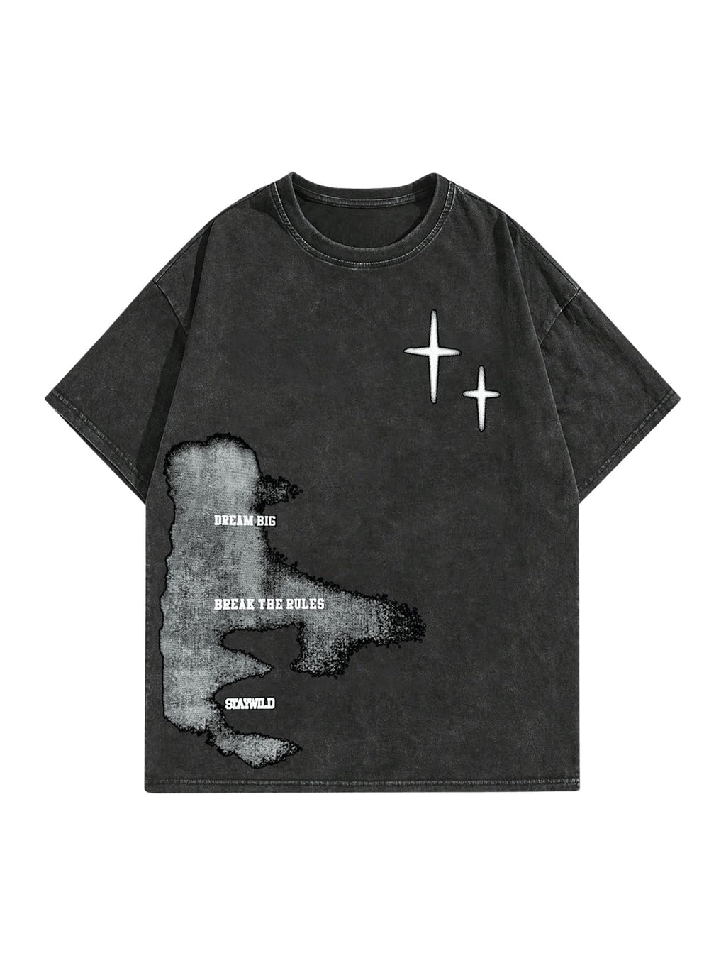 Verdusa Men's Y2k Graphic Tees Short Sleeve Crew Neck Grunge Shirts