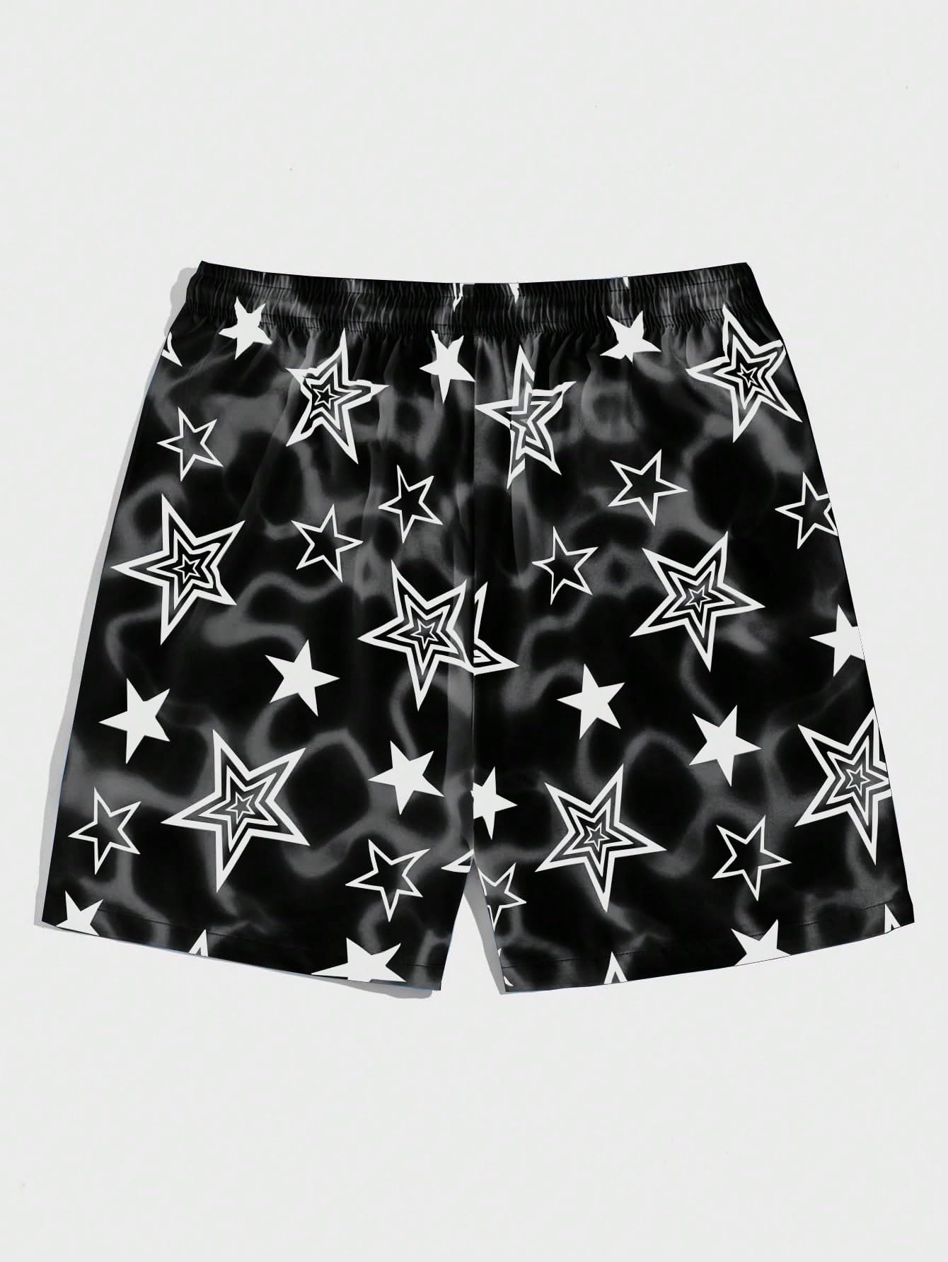SHENHE Men's Graphics Shorts Print Workout Track Streetwear Shorts