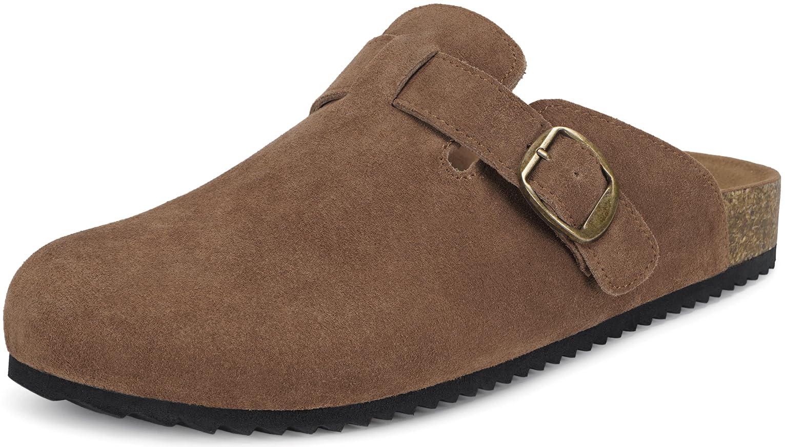 Genuine Suede Clogs Womens Mens Cork Footbed Sandals Potato Shoes