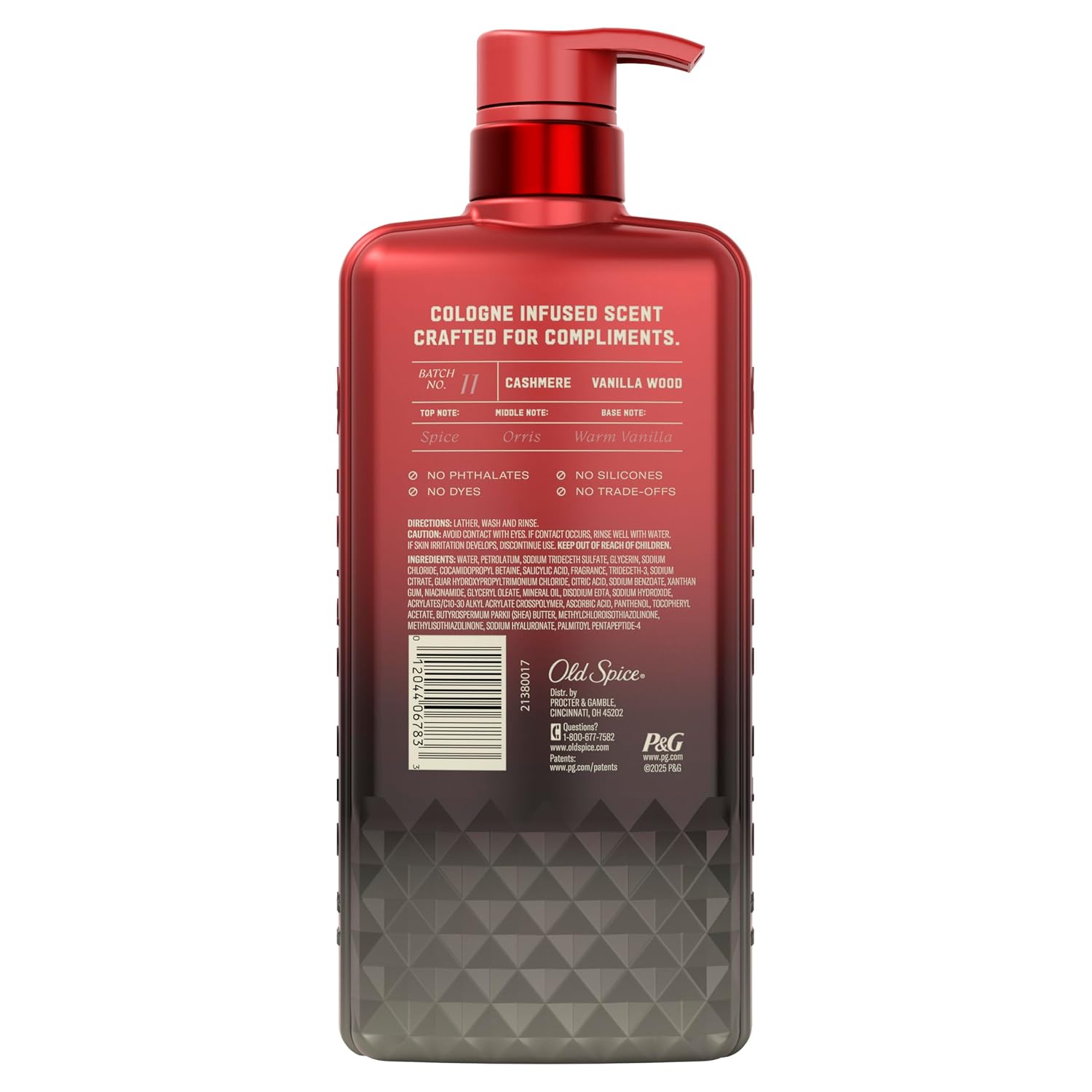 Old Spice Body Wash for Men, Cashmere + Vanilla Wood Scent, 20 fl oz