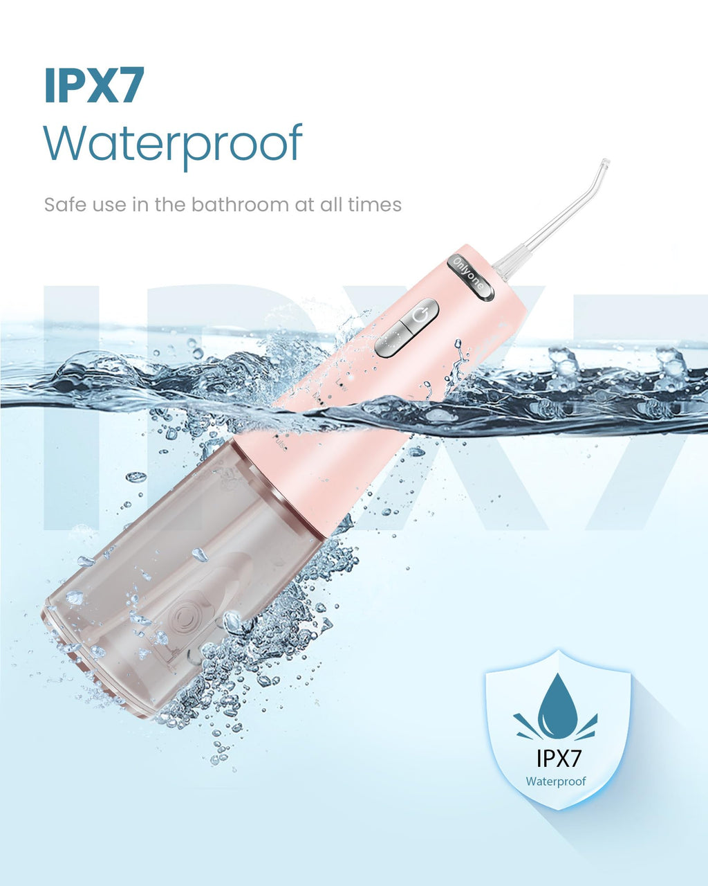 Onlyone Water Flosser with Adjustable Water Pressure for Daily Oral Care
