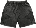 VIPWOLF Men's Star Graphic Y2k Shorts Distressed Track Shorts Streetwear