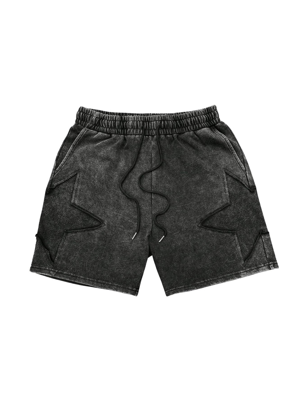 VIPWOLF Men's Star Graphic Y2k Shorts Distressed Track Shorts Streetwear