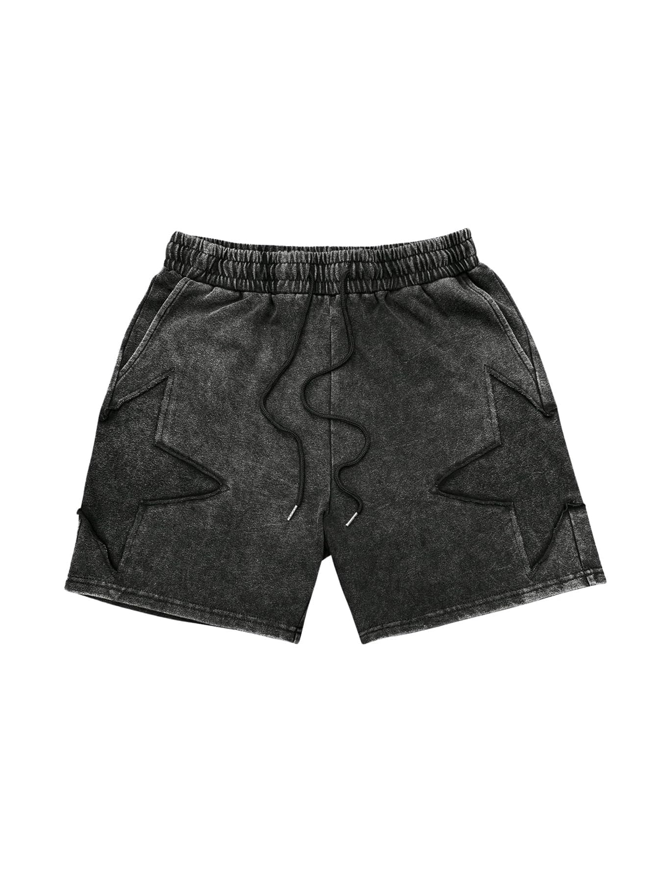 VIPWOLF Men's Star Graphic Y2k Shorts Distressed Track Shorts Streetwear