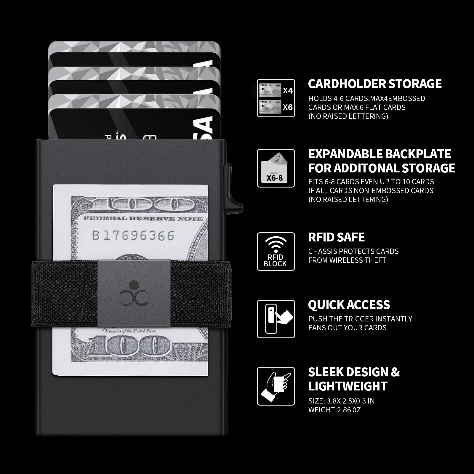 SEMORID RFID Blocking Slim Card Holder Wallet for Men Wallet Minimalist