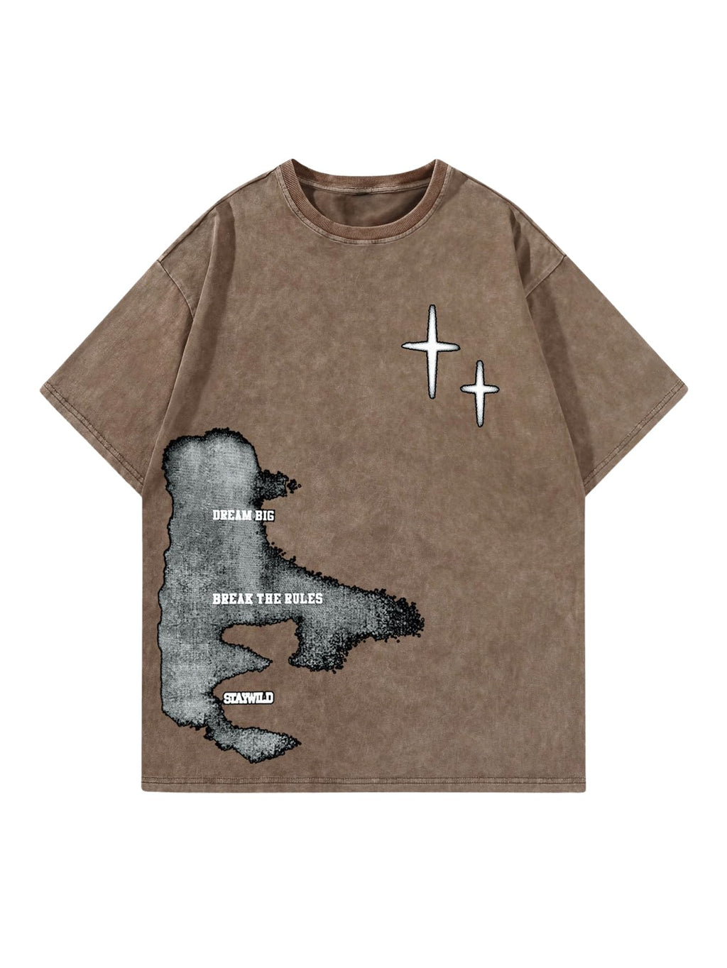 Verdusa Men's Y2k Graphic Tees Short Sleeve Crew Neck Grunge Shirts