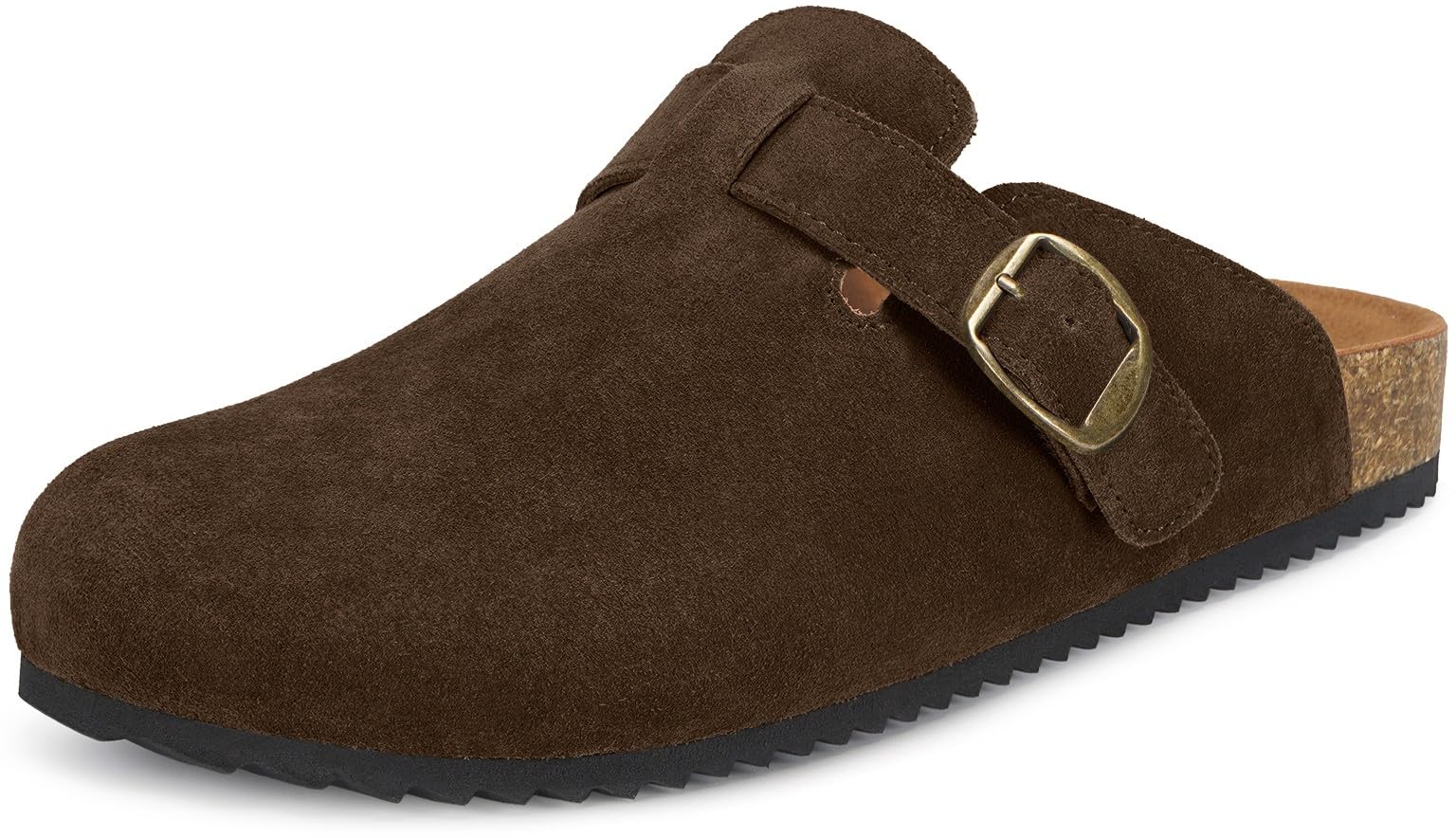 Genuine Suede Clogs Womens Mens Cork Footbed Sandals Potato Shoes