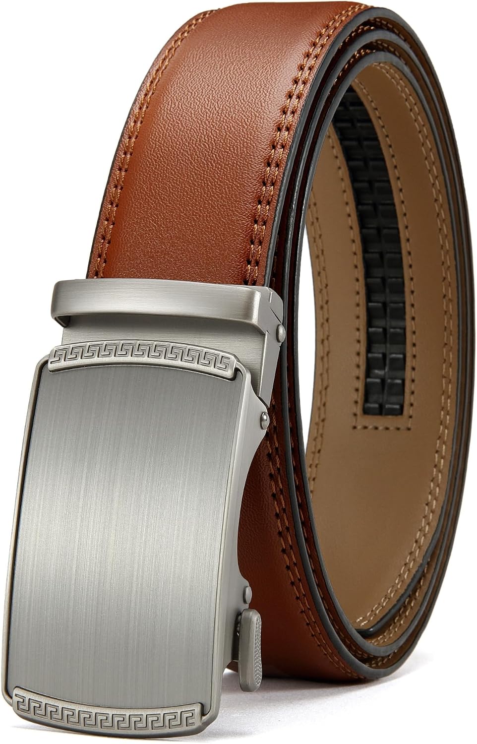 CHAOREN Men's Leather Ratchet Belt - Customizable Fit (35mm)