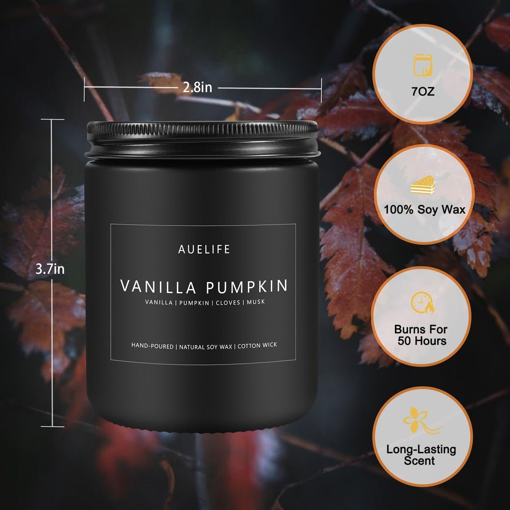 Auelife Candles for Men Gift Set, 4 Pack Soy Wax, Masculine