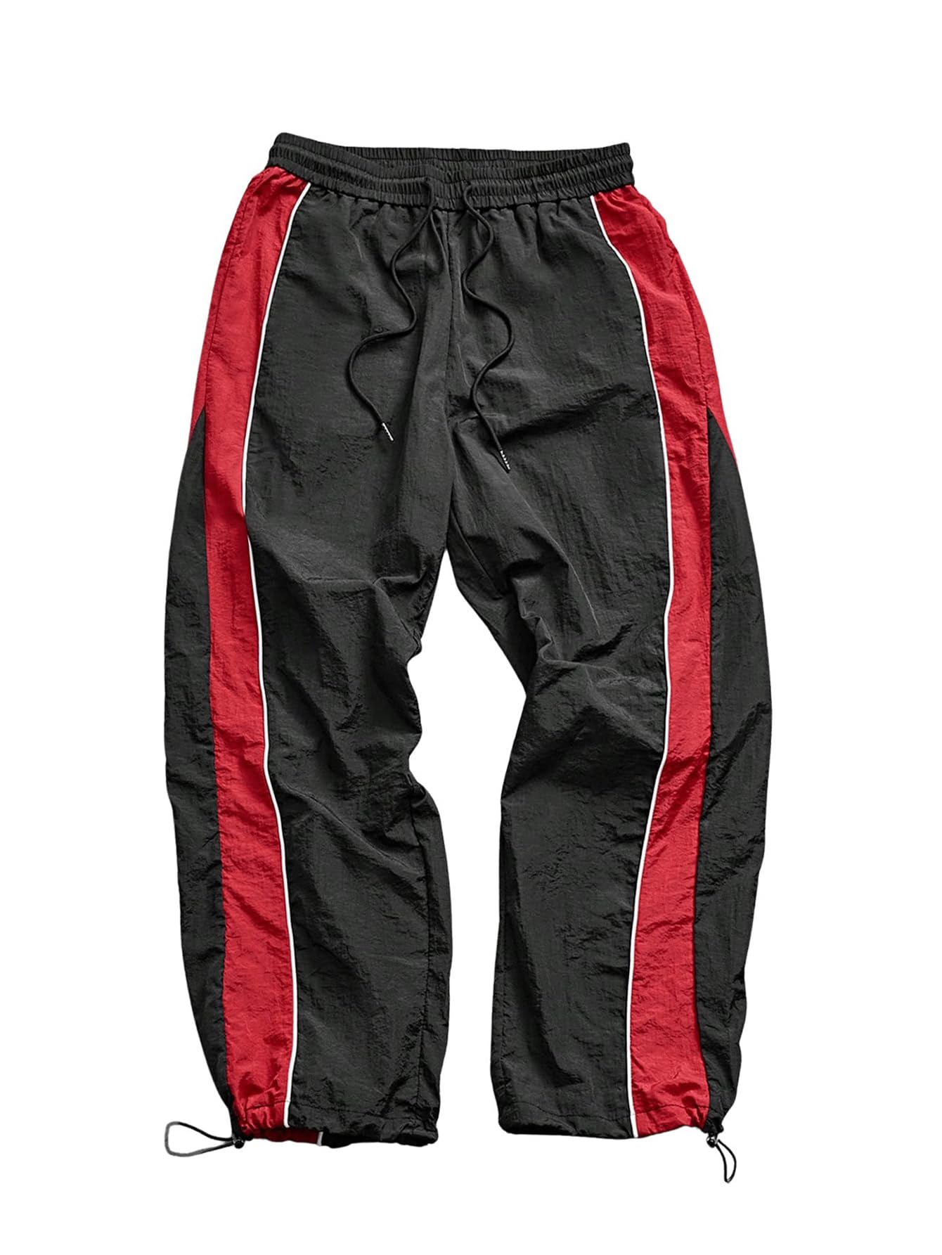 SHENHE Men's Y2k Wide Leg Baggy Parachute Pants Hip Hop Track Trousers