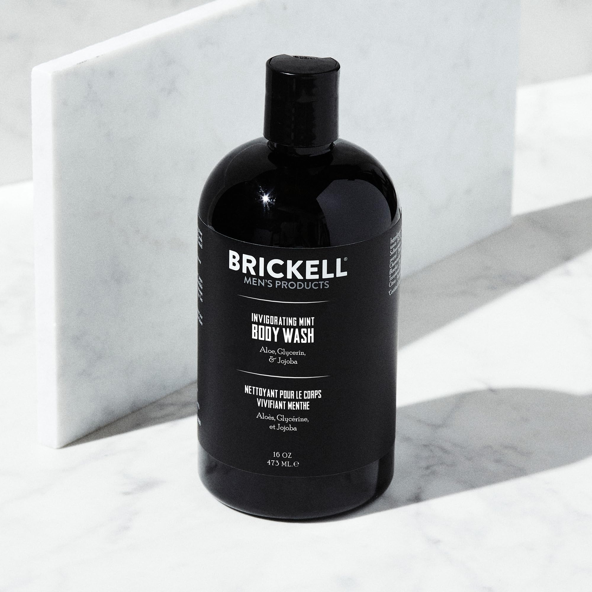 Brickell Men's Invigorating Body Wash for Men, Deep Cleaning Shower Gel with Aloe, Jojoba, and Vitamin E, Scented (Tropical Teakwood, 16 oz)