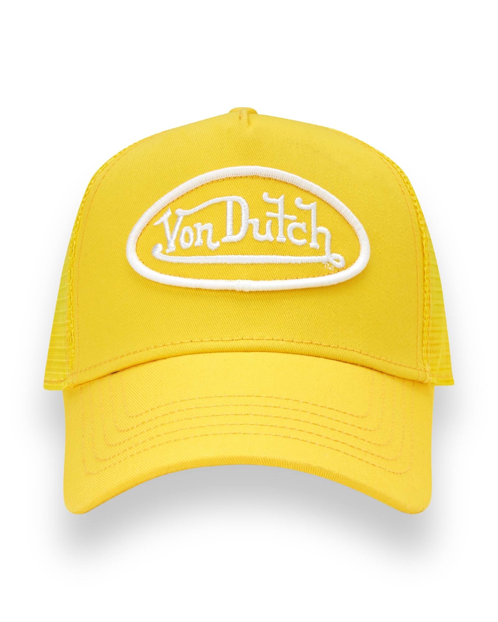 Von Dutch Unisex Trucker Hat - Retro Classic Solid Color Mesh Back Snapback Baseball Cap for Men & Women.
