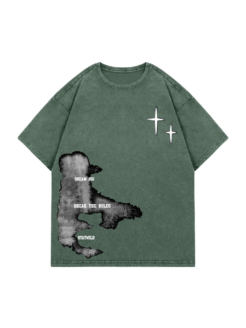 Verdusa Men's Y2k Graphic Tees Short Sleeve Crew Neck Grunge Shirts