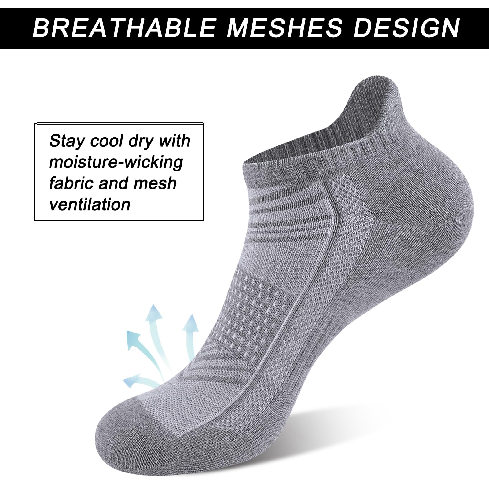 shnn 14 Pairs Mens/Womens Ankle Socks Breathable Casual Low Cut Short Socks for Men/Women with Heel Tab
