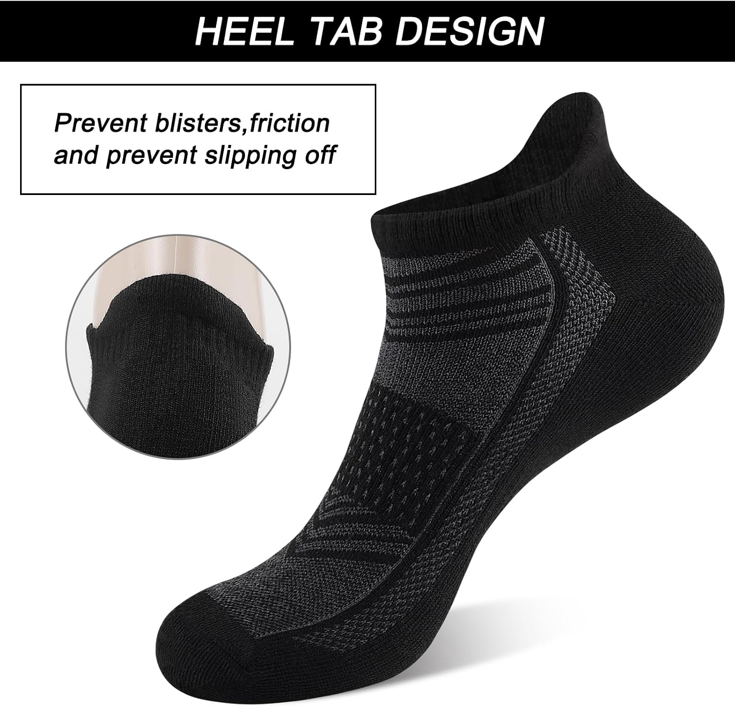 shnn 14 Pairs Mens/Womens Ankle Socks Breathable Casual Low Cut Short Socks for Men/Women with Heel Tab