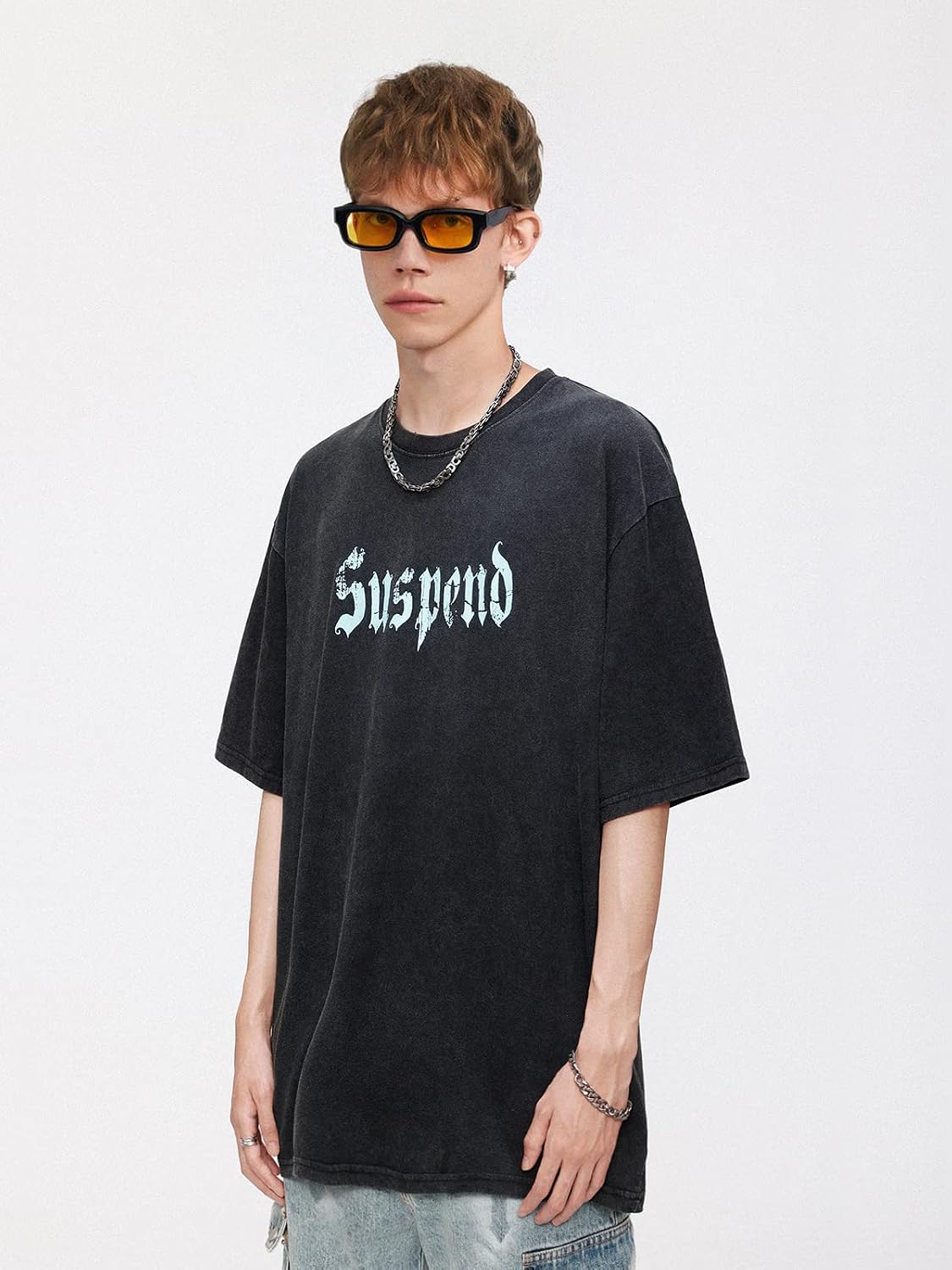 Vamtac Oversized Graphic Tees for Men Y2k Vintage Graffiti Short Sleeve Streetwear Tops Tshirt