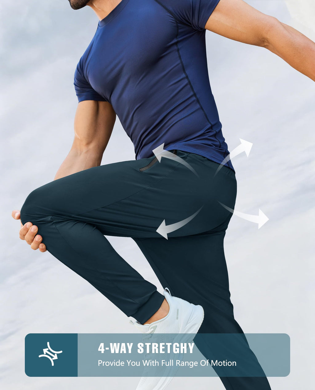 Mens Sweatpants with Zipper Pockets Lightweight Athletic Joggers for Workout Running Gym Track Casual Wear
