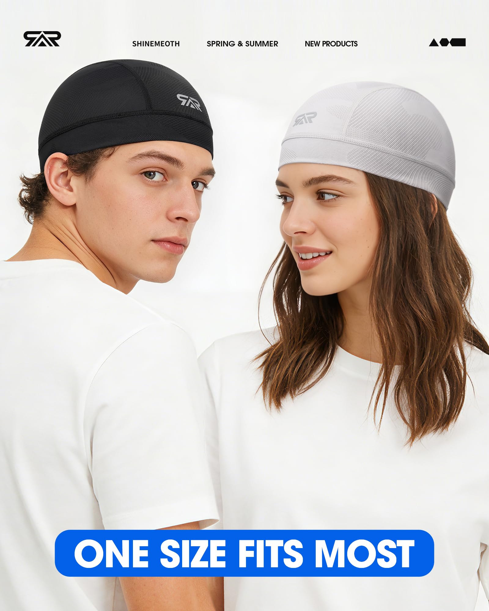3-Pack Camo Helmet Liner Skull Cap Breathable Mesh for Men Women