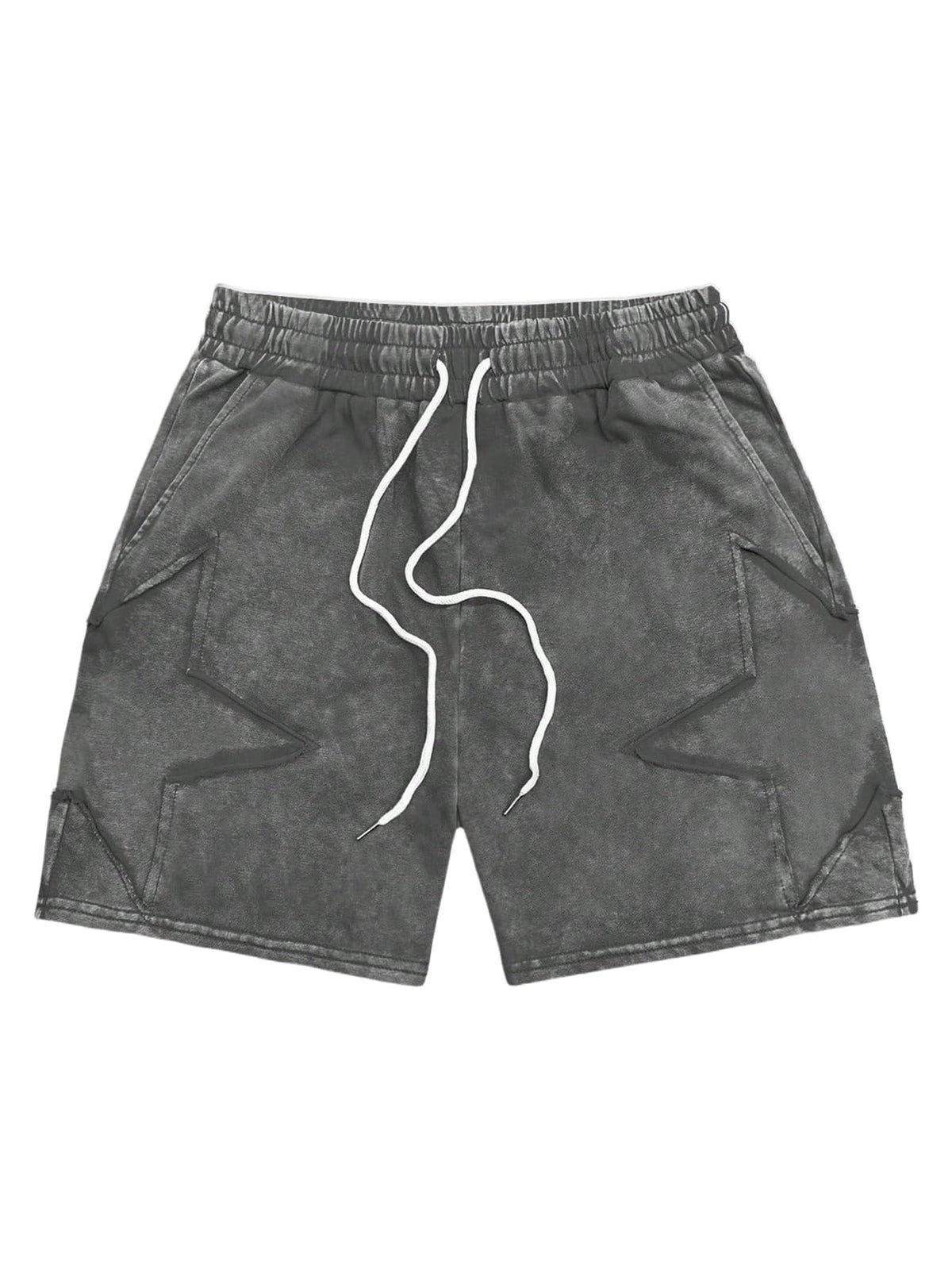 VIPWOLF Men's Star Graphic Y2k Shorts Distressed Track Shorts Streetwear