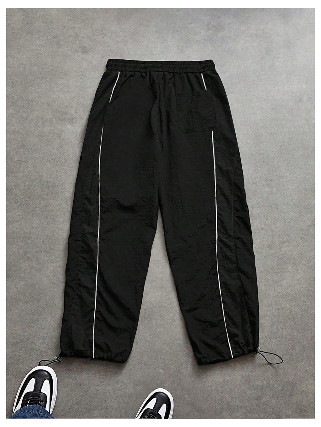 SHENHE Men's Y2k Wide Leg Baggy Parachute Pants Hip Hop Track Trousers
