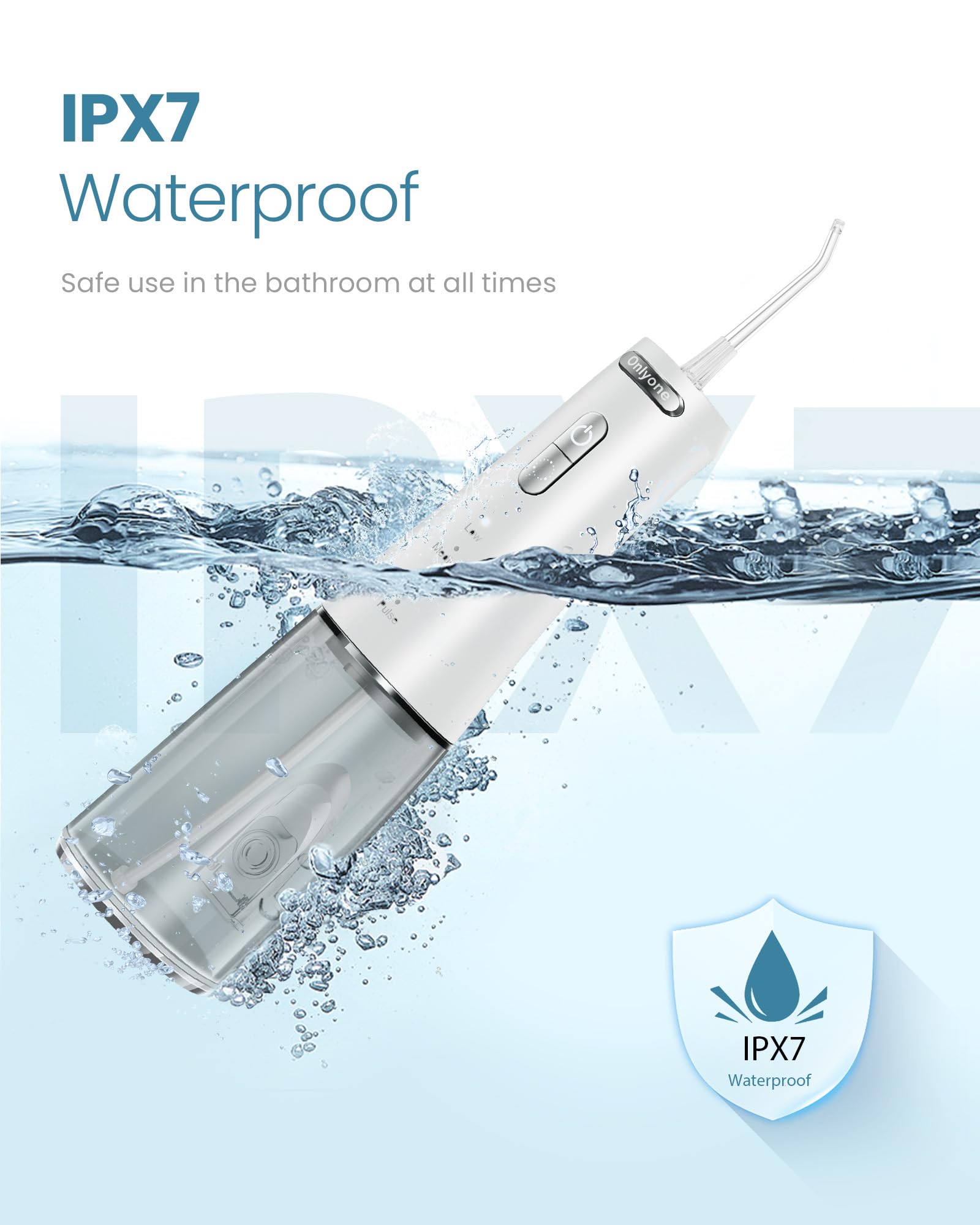 Onlyone Water Flosser with Adjustable Water Pressure for Daily Oral Care