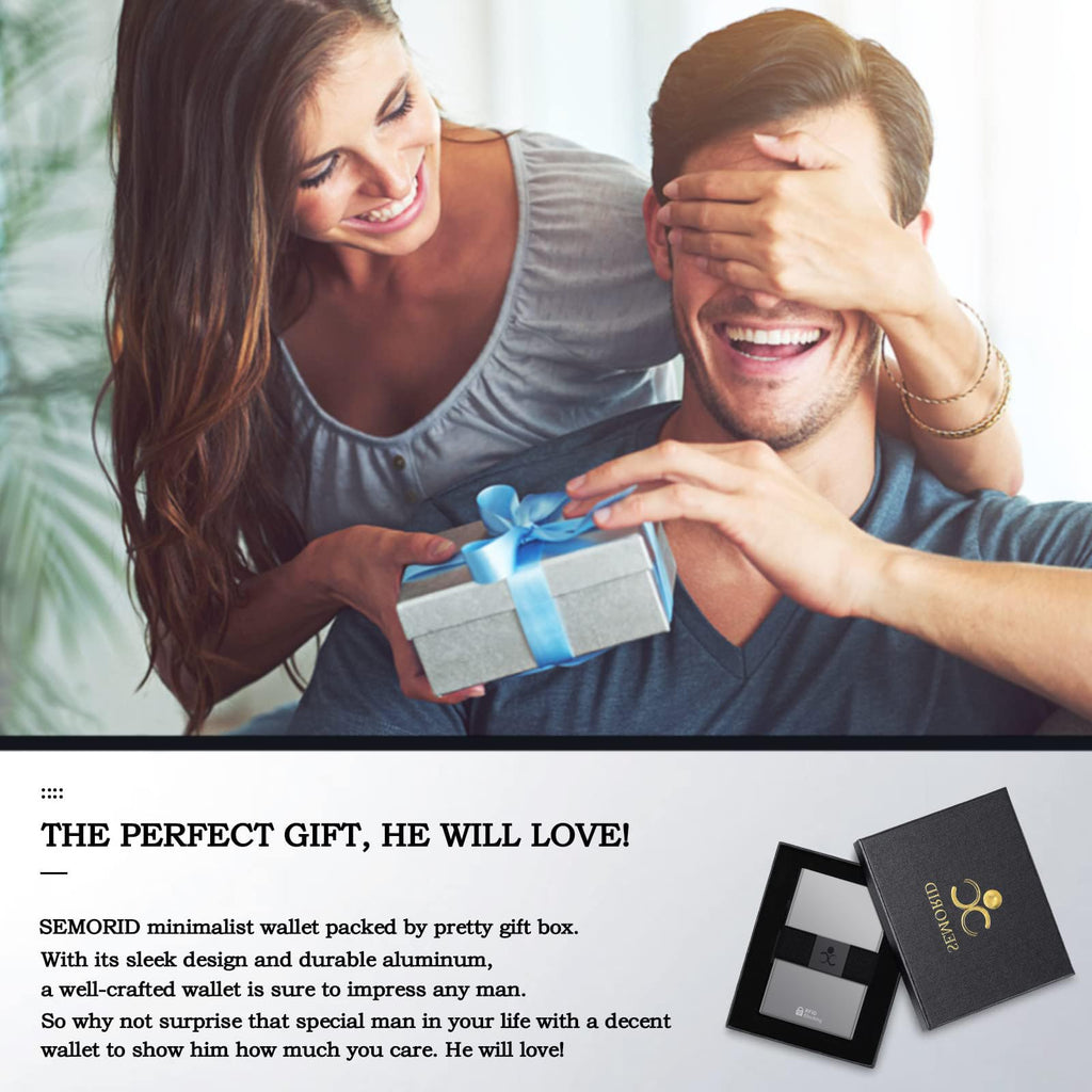SEMORID RFID Blocking Slim Card Holder Wallet for Men Wallet Minimalist