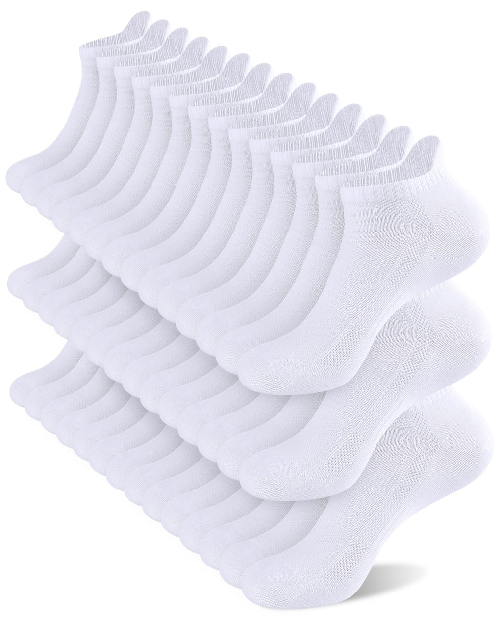 shnn 14 Pairs Mens/Womens Ankle Socks Breathable Casual Low Cut Short Socks for Men/Women with Heel Tab