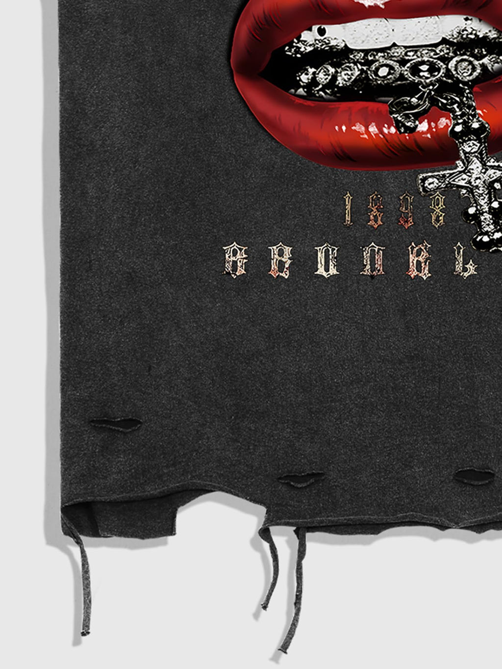 Verdusa Men's Graphic Tees Y2k Grunge Distressed Tee Summer Shirt Sreetwear