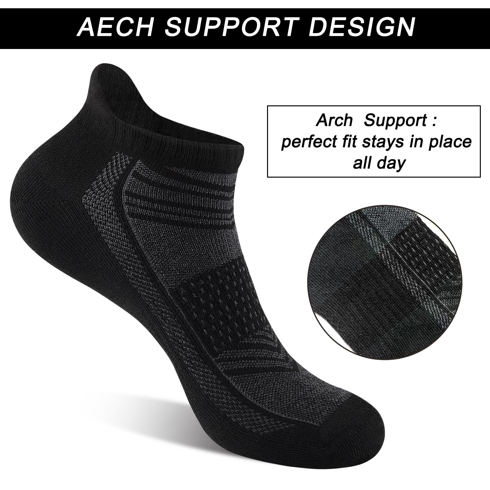 shnn 14 Pairs Mens/Womens Ankle Socks Breathable Casual Low Cut Short Socks for Men/Women with Heel Tab