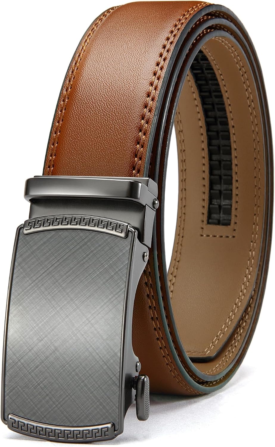 CHAOREN Men's Leather Ratchet Belt - Customizable Fit (35mm)