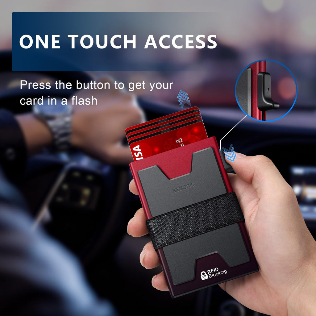 SEMORID RFID Blocking Slim Card Holder Wallet for Men Wallet Minimalist