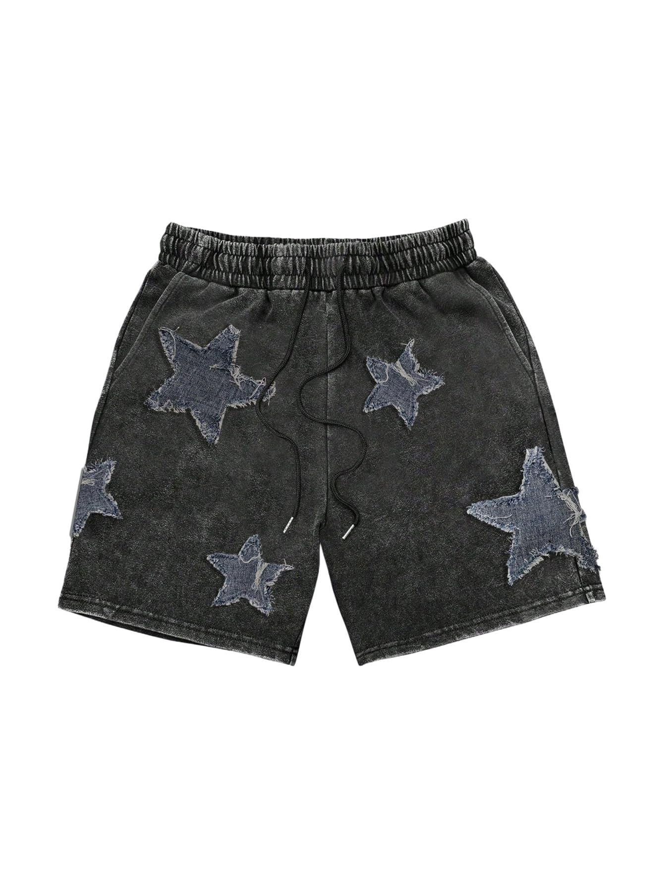 VIPWOLF Men's Star Graphic Y2k Shorts Distressed Track Shorts Streetwear