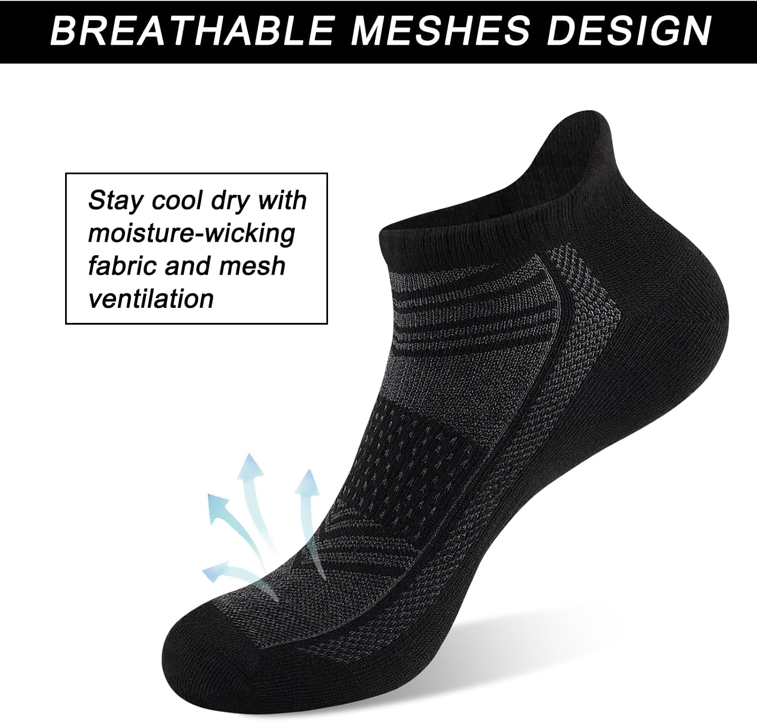 shnn 14 Pairs Mens/Womens Ankle Socks Breathable Casual Low Cut Short Socks for Men/Women with Heel Tab