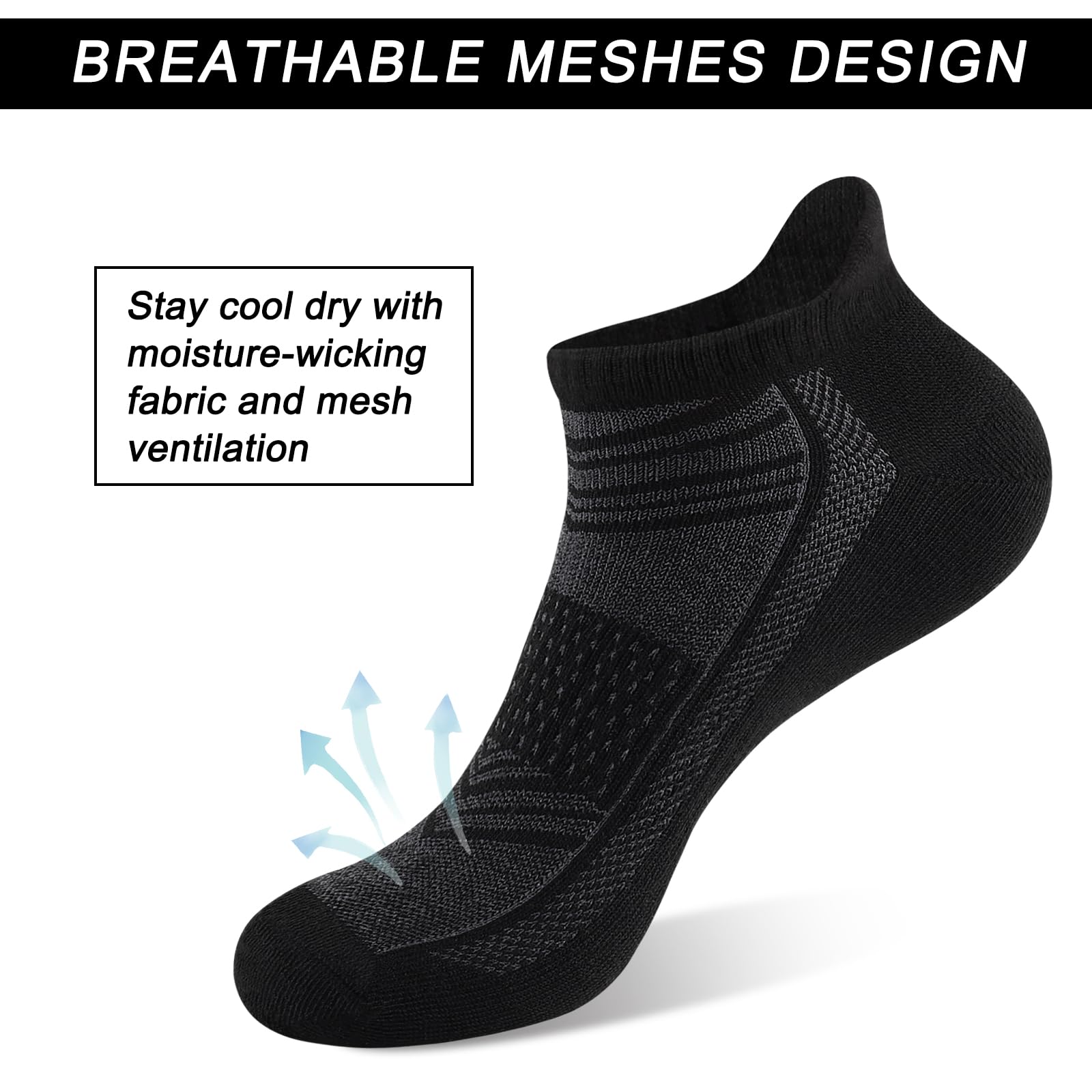 shnn 14 Pairs Mens/Womens Ankle Socks Breathable Casual Low Cut Short Socks for Men/Women with Heel Tab