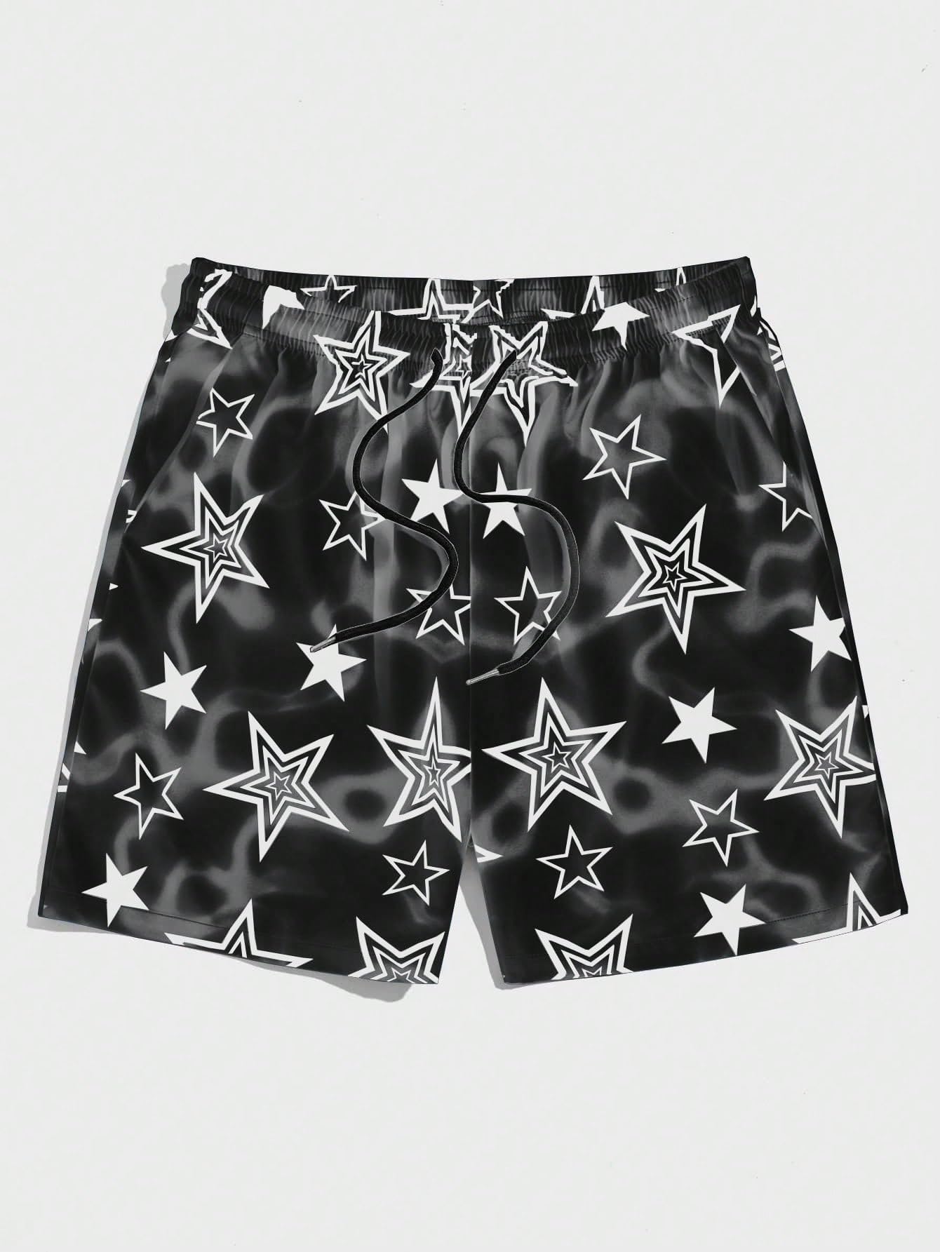 SHENHE Men's Graphics Shorts Print Workout Track Streetwear Shorts