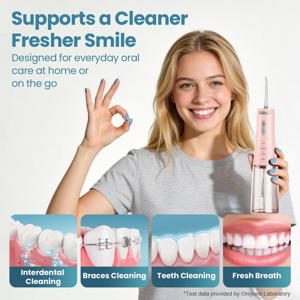 Onlyone Water Flosser with Adjustable Water Pressure for Daily Oral Care