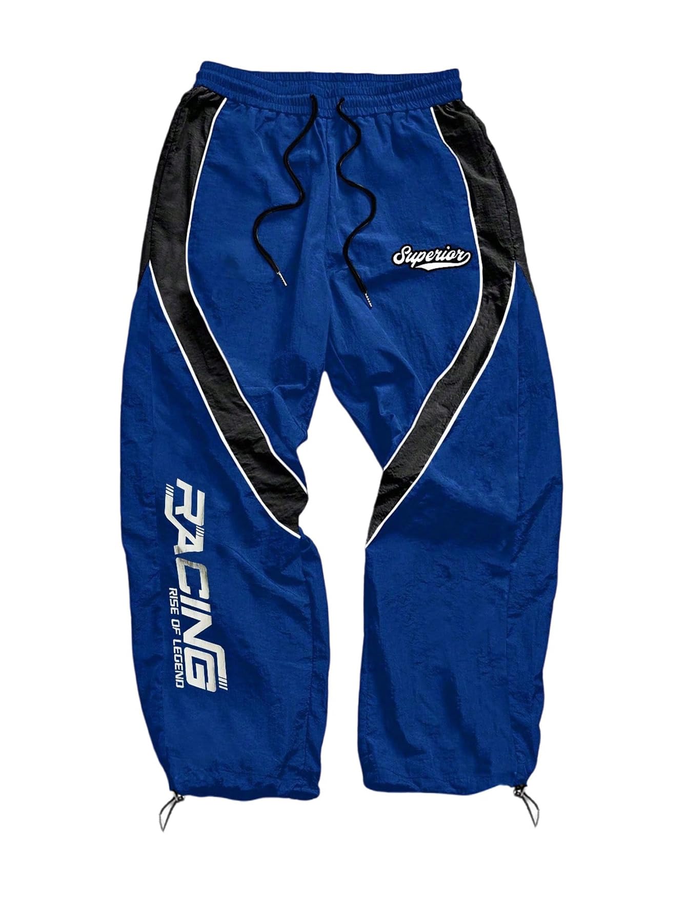 SHENHE Men's Y2k Wide Leg Baggy Parachute Pants Hip Hop Track Trousers