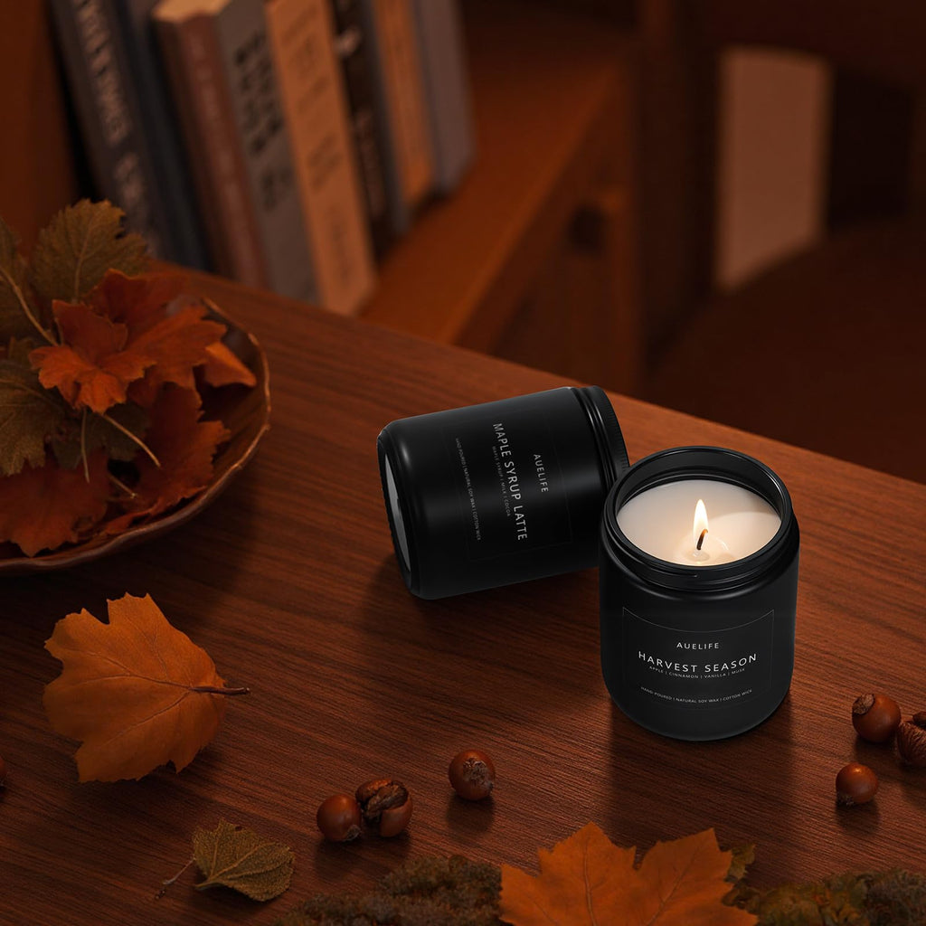 Auelife Candles for Men Gift Set, 4 Pack Soy Wax, Masculine