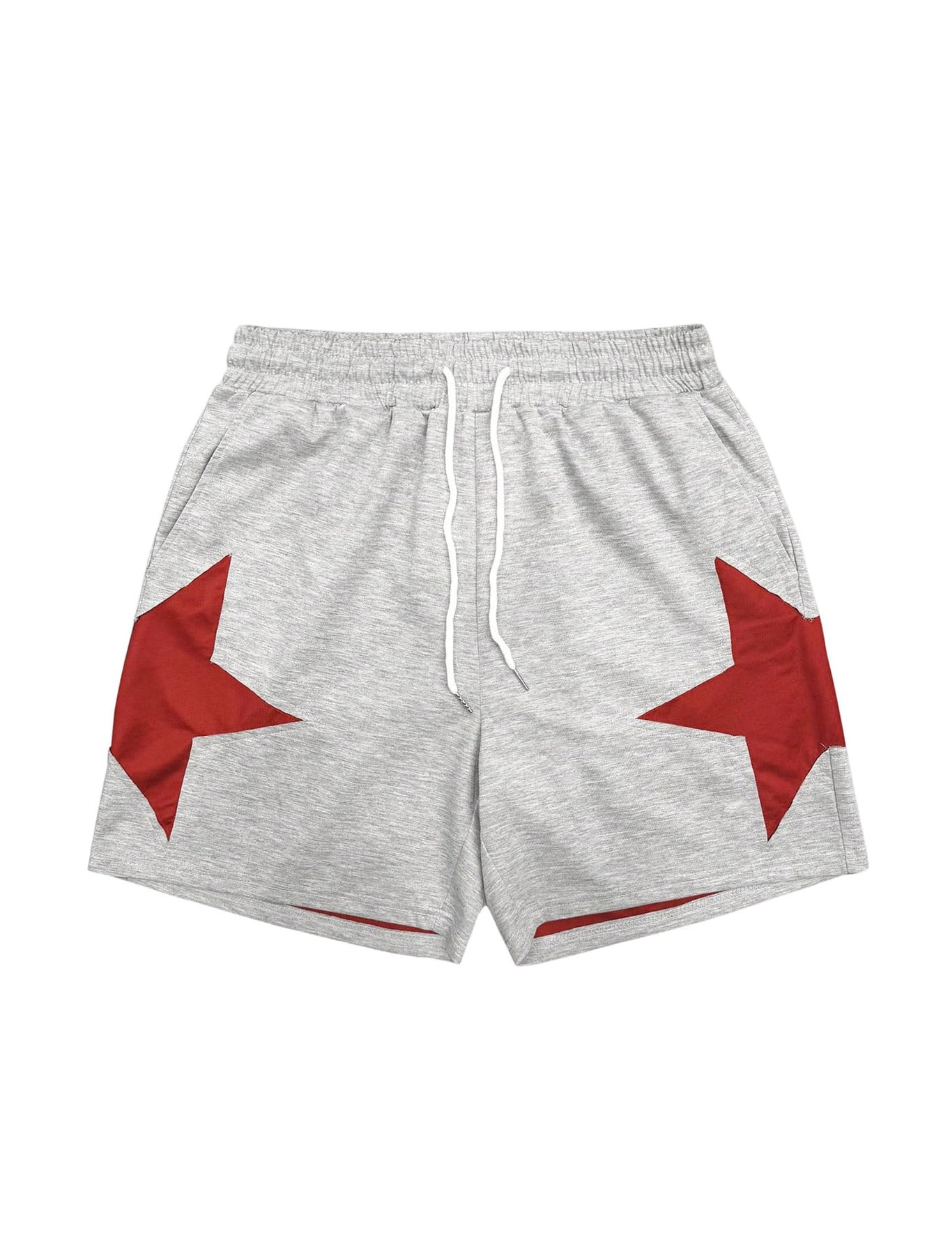 VIPWOLF Men's Star Graphic Y2k Shorts Distressed Track Shorts Streetwear